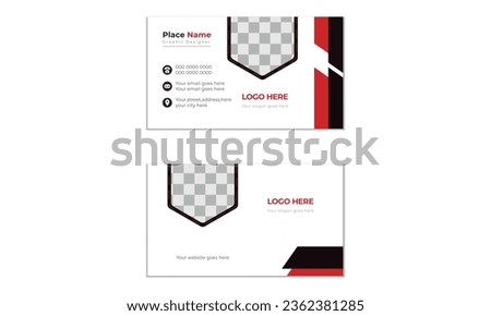 Corporate modern simple and clean double sided business card template design for advertising, vector illustration stationery design  layout in rectangle size.