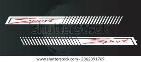 Vector illustration of racing car stickers