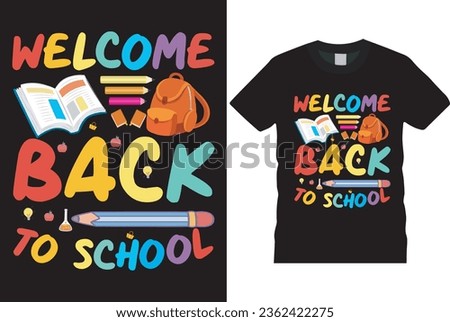 Back-to-school typography t shirt design vector with 100% color change and editable file 