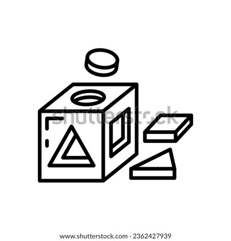 Shapes toy icon in vector. Illustration Royalty-Free Stock Photo #2362427939