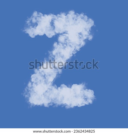 The blue sky with alphabet cloud (Z)