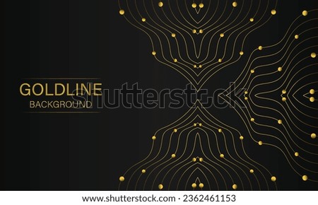 luxury abstract gold line on black background design