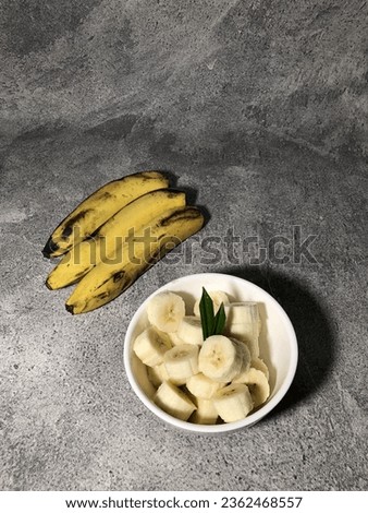 Cavendish bananas or Pisang Ambon Putih. Fresh banana fruit, healthy food concept.
