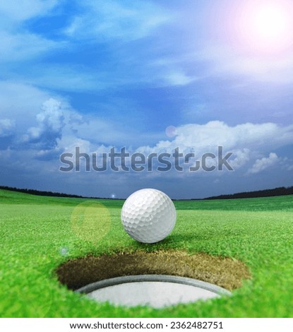 Golf Ball Wallpaper with shiny sky