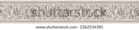 Neoclassical stucco frame with floral elements - seamless pattern useful for renderings applications Royalty-Free Stock Photo #2362534385