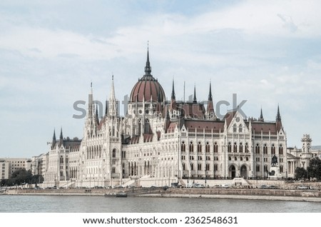 Best view of Budapest Parliament stock photo