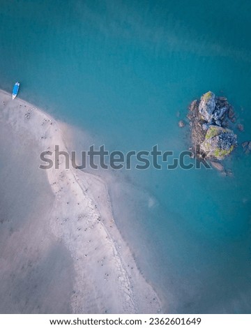 Beautiful Island With Sands And People
