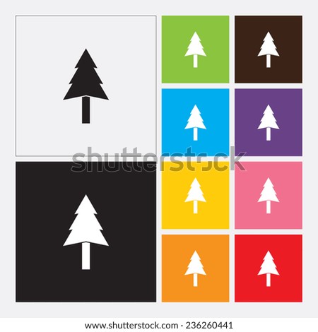 Pine tree icon - Vector