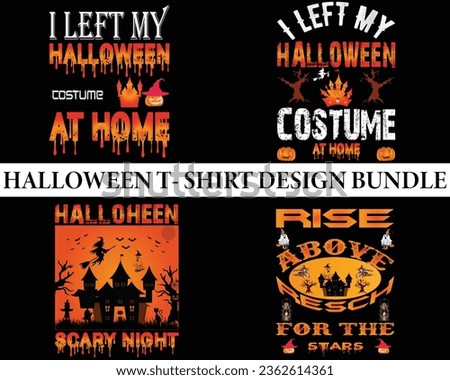  vector graphic Halloween t shirt design bundle.
