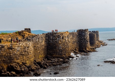 Sindhudurg Fort on Konkan Coast, Malvan, Sindhudurg, Maharashtra Royalty-Free Stock Photo #2362627089