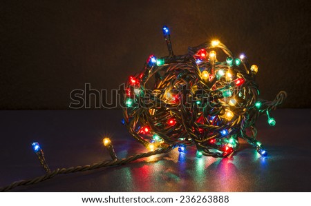 Colorful christmas lights. Shiny leds Royalty-Free Stock Photo #236263888