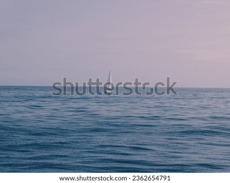 Sailboat in the Cantabrian Sea.