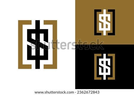 Monogram letter IS or SI with interlock style good for brand, clothing, apparel, streetwear, baseball, basketball, football and etc