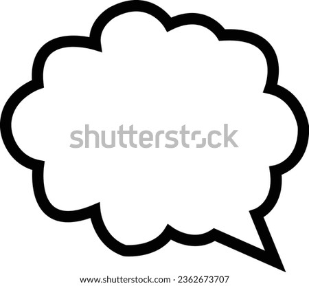 Talk bubble speech black icon. Blank empty bubbles vector line design element isolated on transparent background. Chat on linear symbol template. Dialogue balloon sticker silhouette .