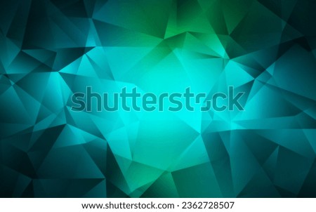 Light Blue, Green vector gradient triangles texture. A completely new color illustration in a polygonal style. Template for cell phone's backgrounds.