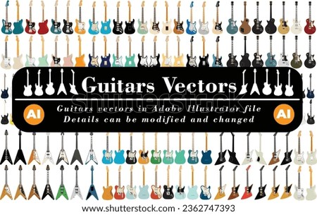 Various Models of Guitars Types