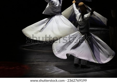 Sufi Whirling Dervishes Ritual Photo, Eminonu Fatih, Istanbul Turkey (Turkiye) Royalty-Free Stock Photo #2362769199