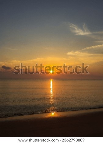 Beach sky at sunset on Bali island, Indonesia