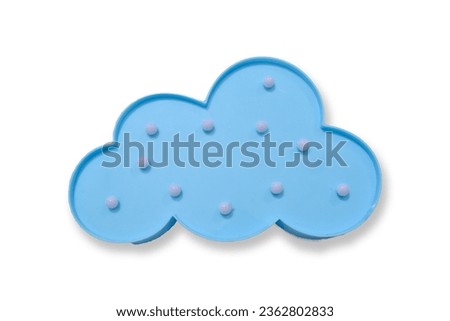 Blue cloud shaped LED lights