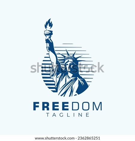 Liberty Logo Design Vector Illustration Template Idea Royalty-Free Stock Photo #2362865251