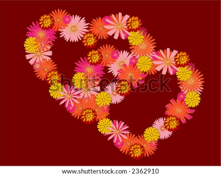 flower love hearts