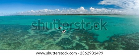 Panoramic image of the stunning Natural Pools of Maragogi, located in the state of Alagoas, Brazil. A true tropical paradise. Royalty-Free Stock Photo #2362931499
