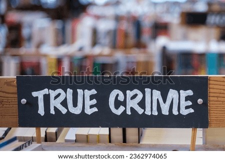 The True Crime Section Of A Bookstore