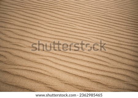 Sand dunes in the Senek desert in the Kazakh desert, desert sand texture for background Royalty-Free Stock Photo #2362985465