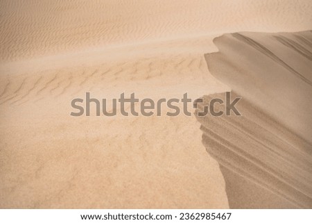 Sand dunes in the Senek desert in the Kazakh desert, desert sand texture for background Royalty-Free Stock Photo #2362985467