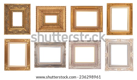 Classic Old Frames, Photo frame isolated on white background
