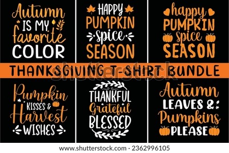 Happy Thanksgiving SVG T-shirt Bundle. Thanksgiving t shirt bundle.