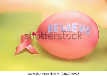 Breast cancer awareness. Concept of believing. 3