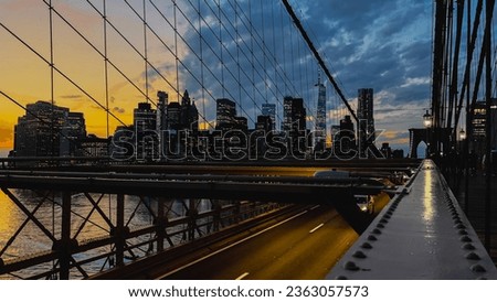 Seeing the sun go down and newyork city lighting up