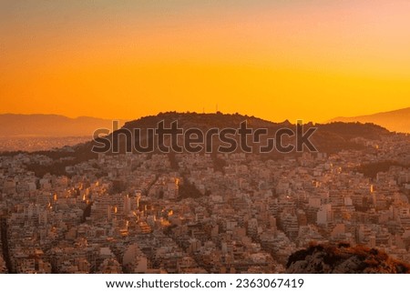 Athens city building at dawn