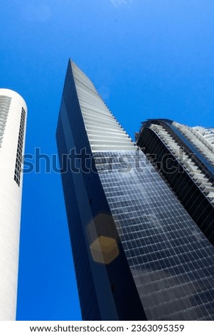 Miami Skyline Buildings with Clear Blue Skies
