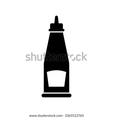 Ketchup bottle icon design. isolated on white background. vector illustration