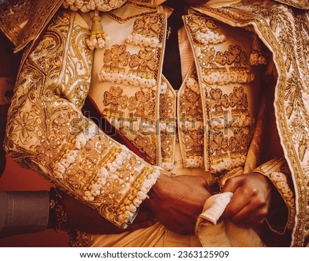 details of a bullfighter's costume of lights Royalty-Free Stock Photo #2363125909