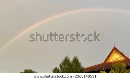 beautiful aesthetic rainbow in the sky