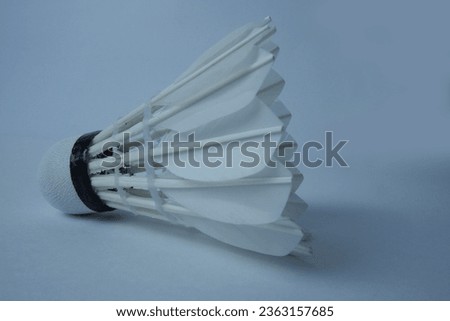 Photo of the shuttlecock on a white background, taken with good angle and lighting