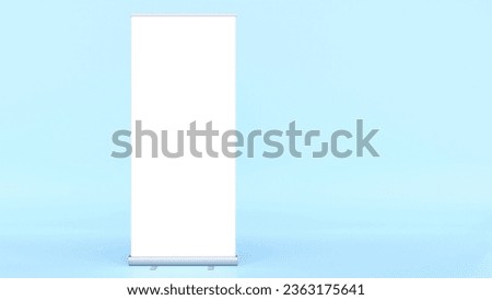 Standee Rollup Banner Mockup Presentation in Plain Background