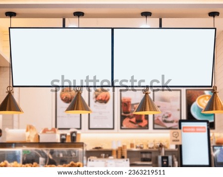 Mock up screen display Restaurant Cafe Menu Food Business 