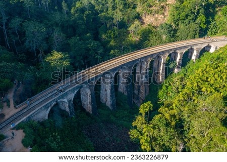 The Nine Arches Bridge near Ella, Sri Lanka. Royalty-Free Stock Photo #2363226879