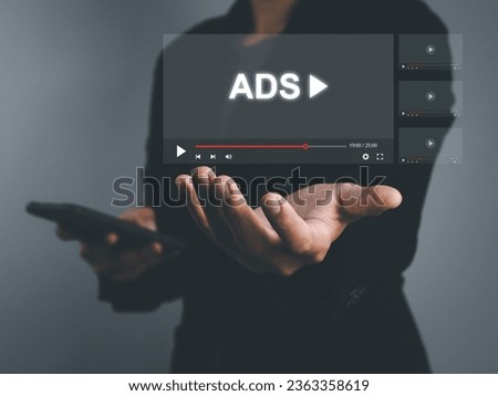 digital marketing Social media advertising On the website or online VDO, targeted marketing When visiting a website on the internet Royalty-Free Stock Photo #2363358619