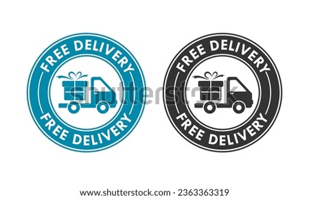 Free delivery design logo template illustration