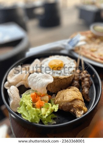 Picture of Nasi goreng taken during holiday in restaurant around Kuta Mandalika, taken on 16 August 2023