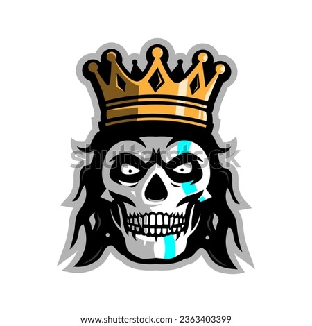 King Dead mascot logo design illustration vector 