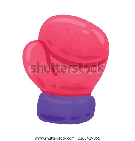 Cartoon boxing glove, isolated vector illustration