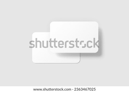 Rounded Business Card Mockup 3D Rendering