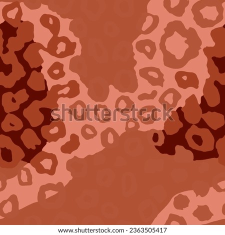 Seamless Bright Tropical Vintage Skin Textile Design. Black Seamless Elegant Trendy Panther, Seamless Surface Texture. Repetitive Brown Cat Template Wallpaper.