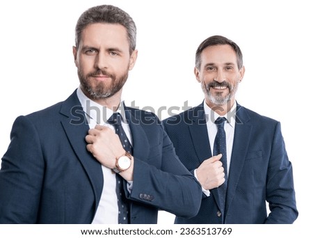 business partner isolated on white. two business man in suit. teamwork and collaboration. partnership concept. partner team. successful partnership. business team success. Business model